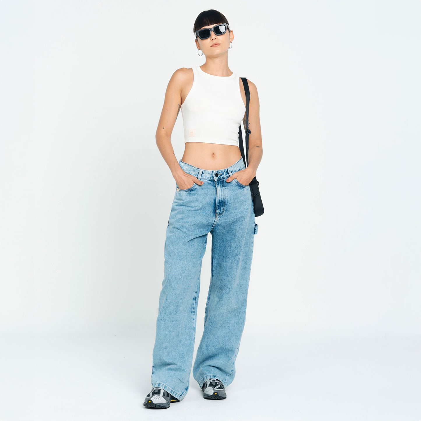 Wide Leg Classic Jeans Light Blue