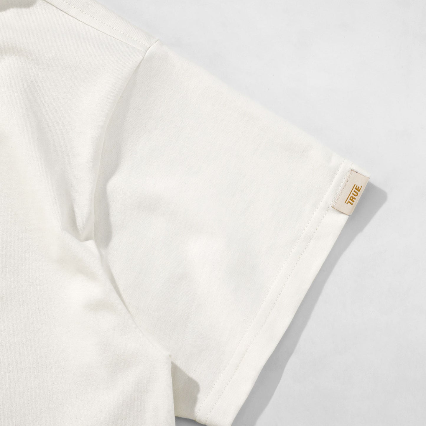 Knit Collar Oversized Tee Ivory