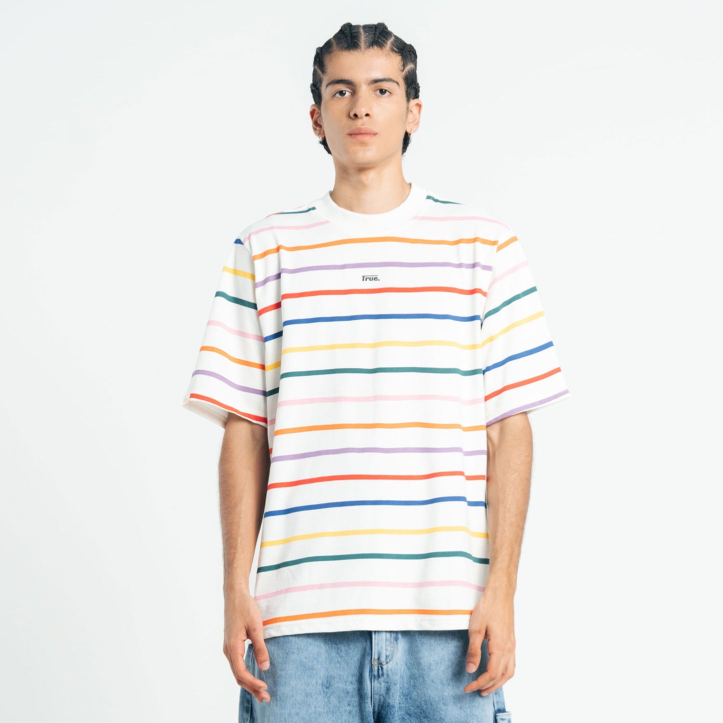 Camiseta Rayas Crema