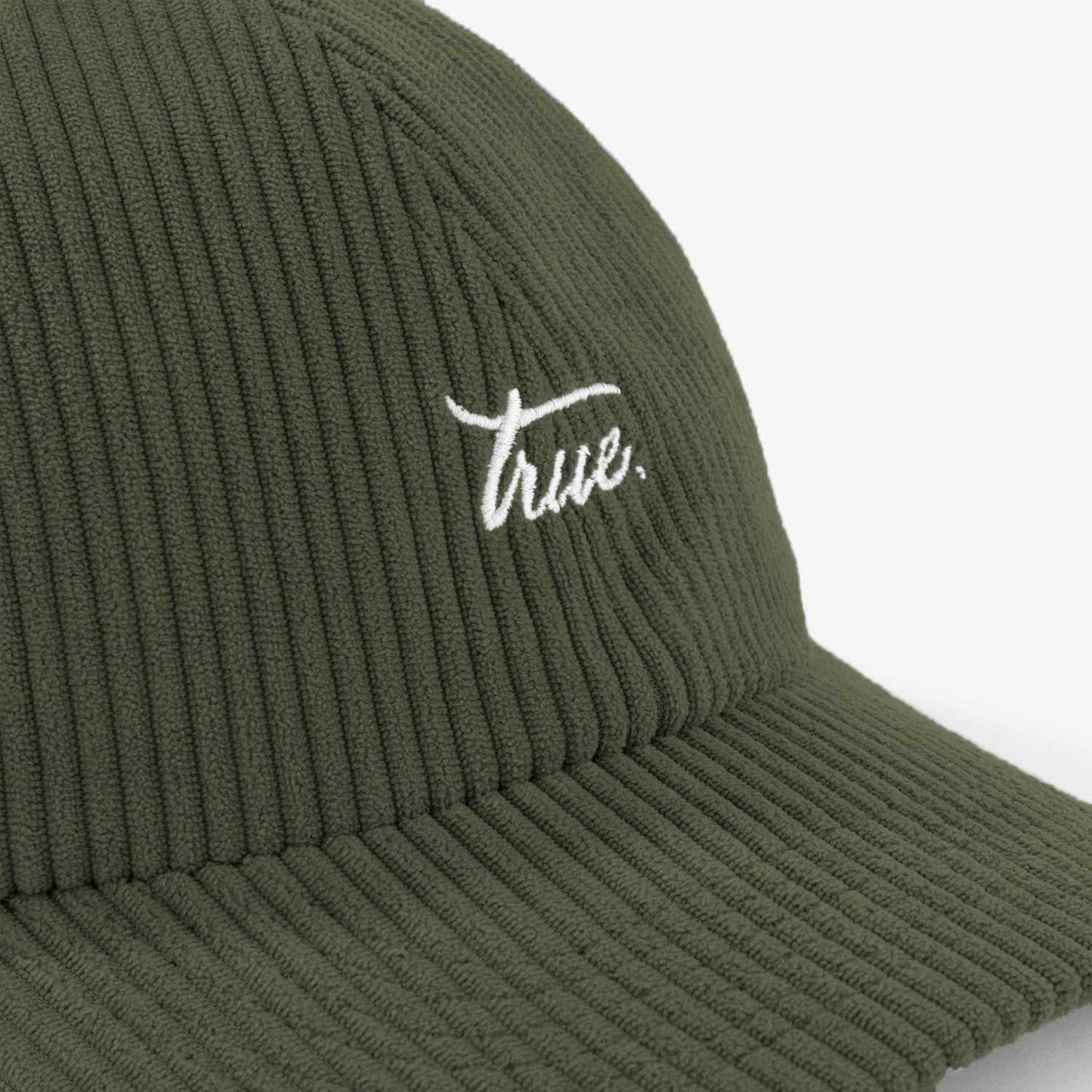 Gorra Corduroy Script Logo Verde Militar