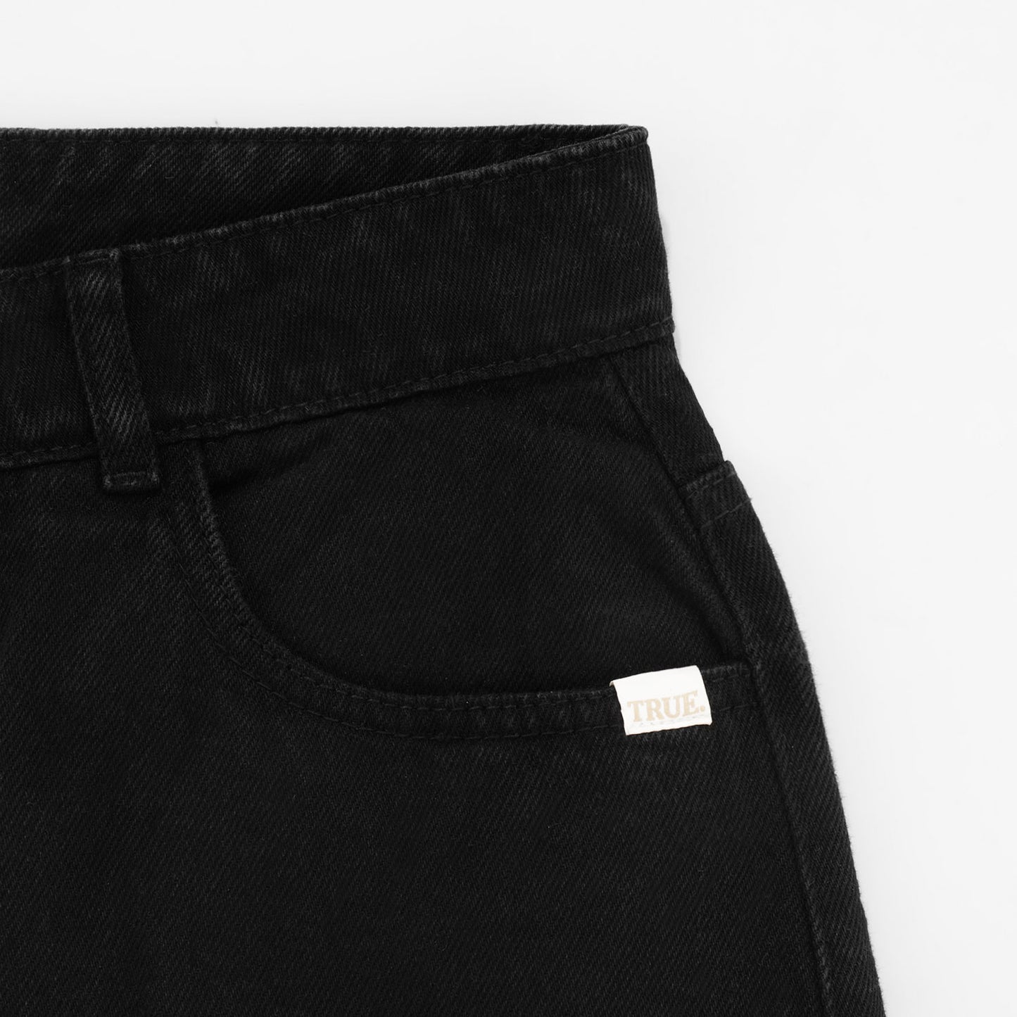 Pantalon Cargo Denim Bota Recta Negro