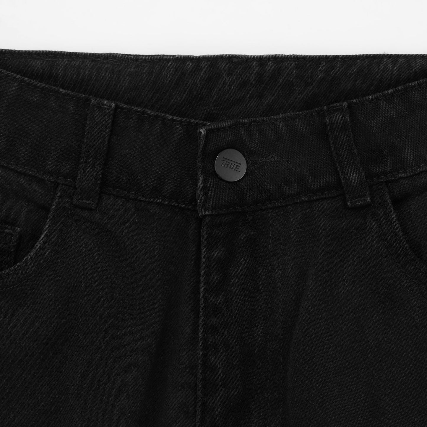 Pantalon Cargo Denim Bota Recta Negro
