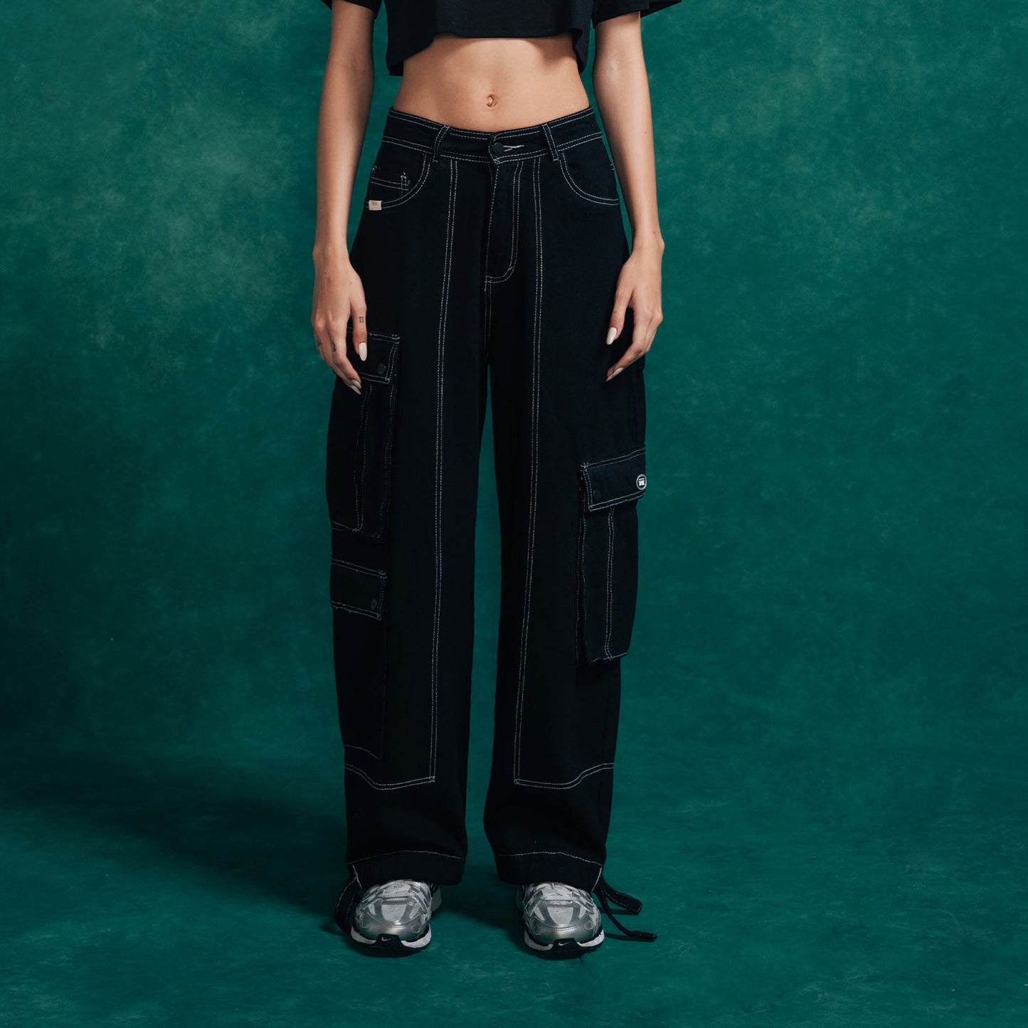 Cargo Multi-Pocket Pants Black