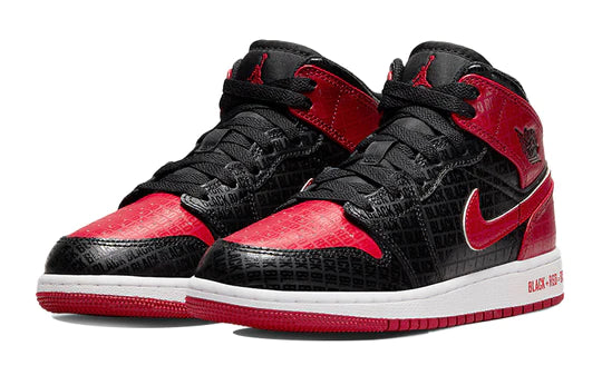 Air Jordan 1 Mid SS 'Black + Red = Bred' DM9650-001