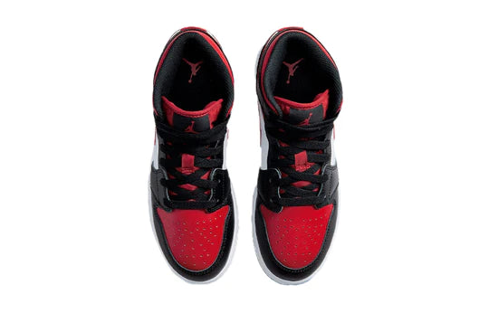 Air Jordan 1 Mid 'Black Fire Red' 554725-079