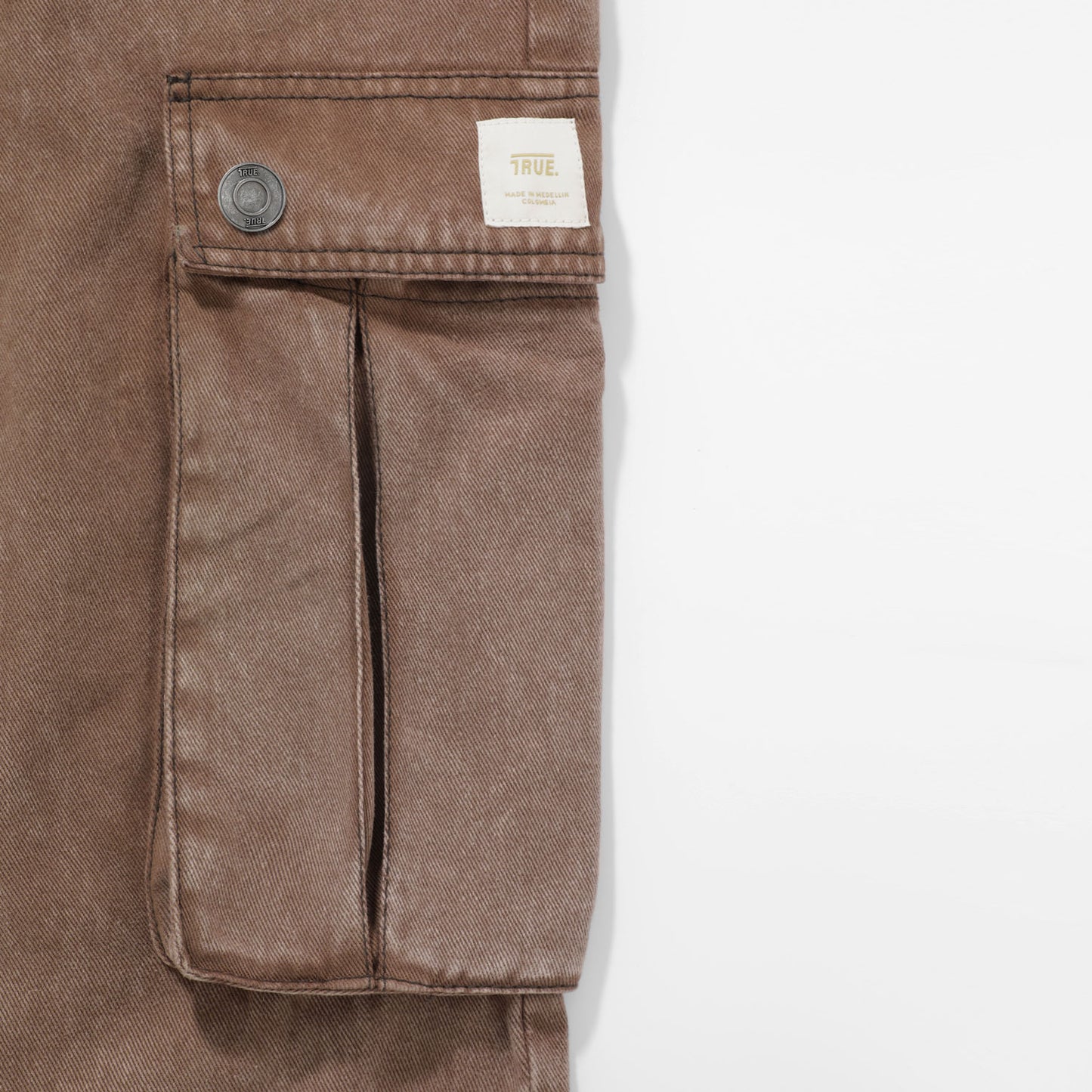 Cargo Multi-Pocket Pants Washed Brown