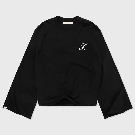 Creative Wide Long Sleeve Tee Black