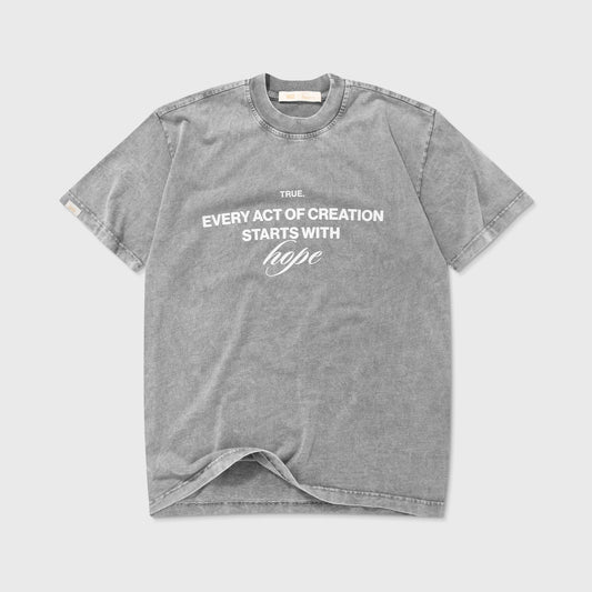 Hope T Shirts Washed Grey