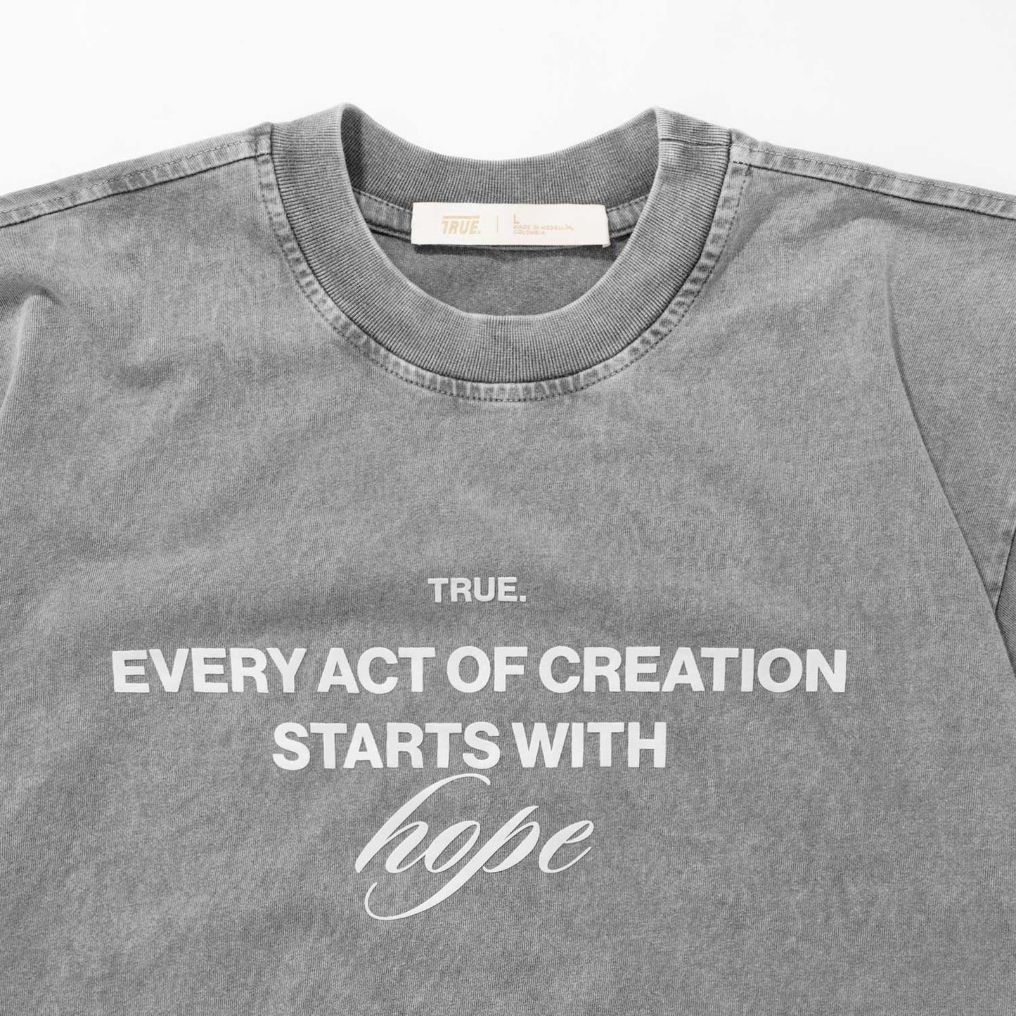 Hope T Shirts Washed Grey