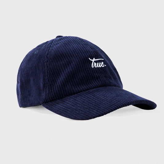 Gorra Corduroy Scrip Logo Azul Oscuro
