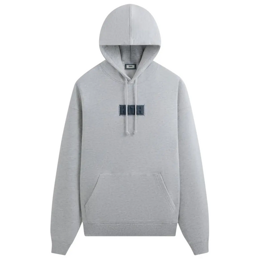 KITH LOYALTY BOX LOGO ELEVATION WILLIAMS HOODIE LIGHT HEATHER GREY