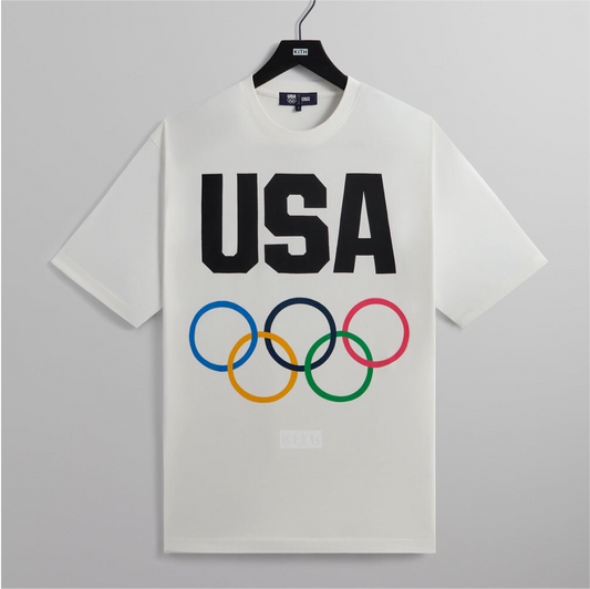 TEE KITH X OLYMPICS WASHED JASON USA TEE WHITE/SILK