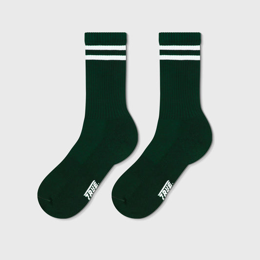 Classic Striped Socks Pine Green