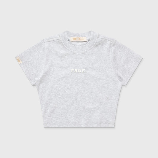 Ribbed Slim Tee Gray