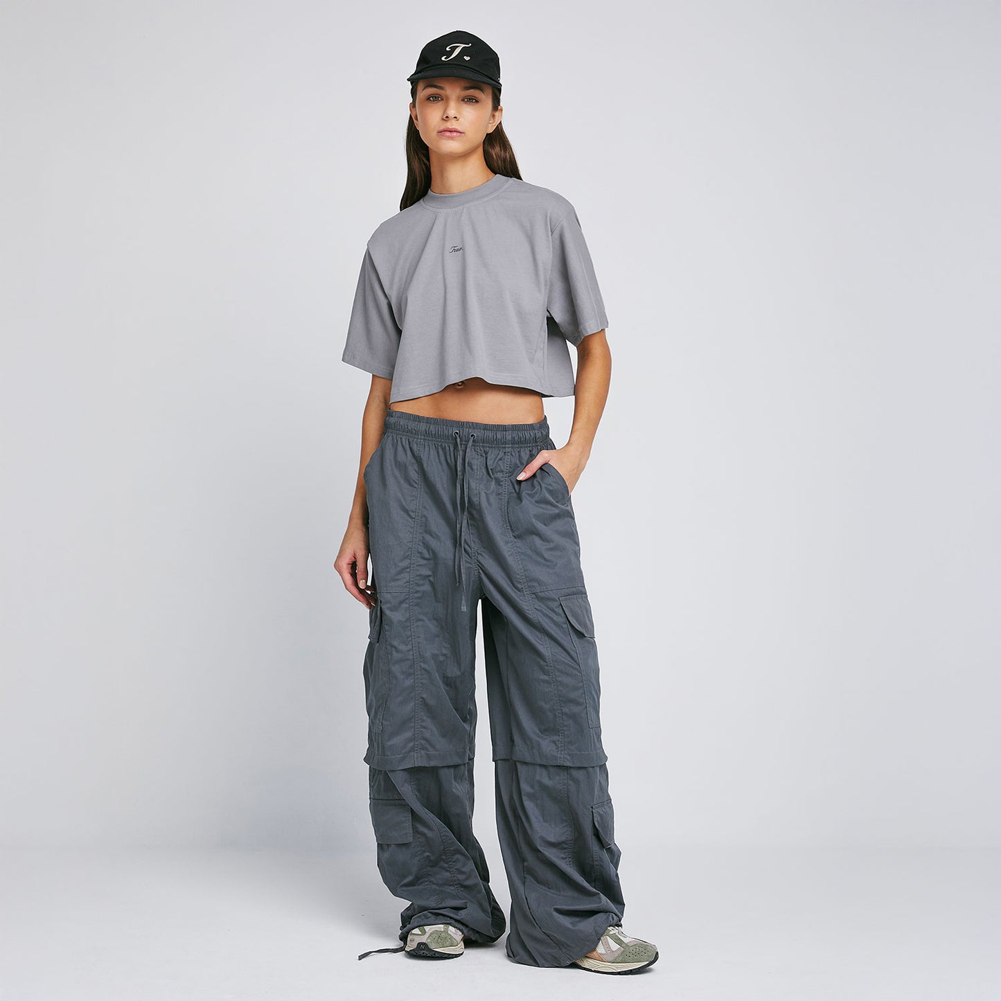 Signature Crop Top Grey