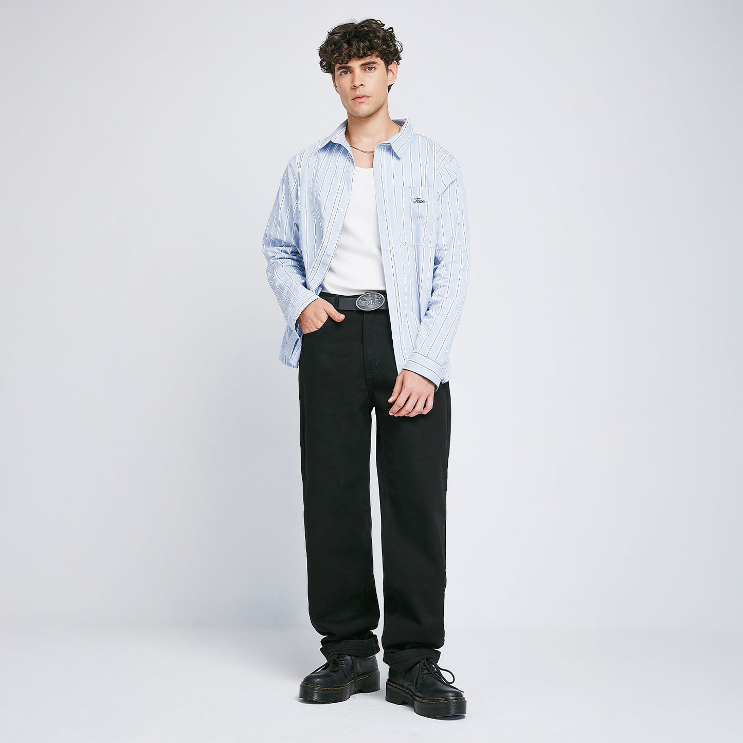 Signature Striped Shirt Light Blue