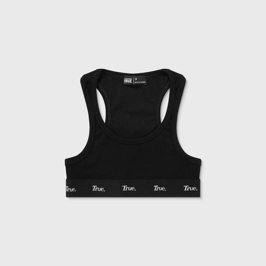 Tank Top En Rib Elástico Negro