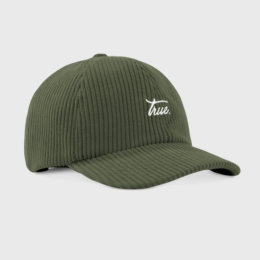 Gorra Corduroy Script Logo Verde Militar