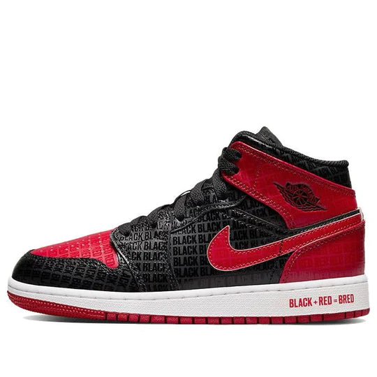 Air Jordan 1 Mid SS 'Black + Red = Bred' DM9650-001