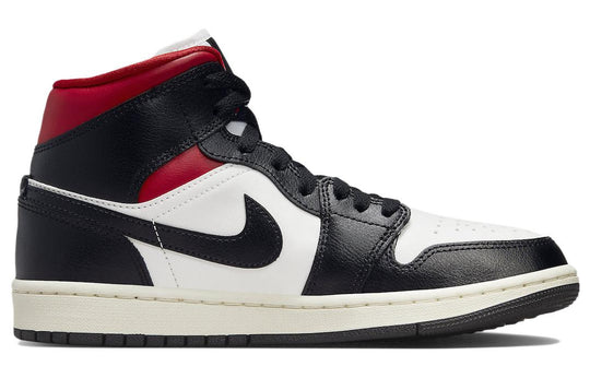 Air Jordan 1 Mid 'Black Sail Gym Red' BQ6472-061