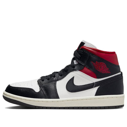 Air Jordan 1 Mid 'Black Sail Gym Red' BQ6472-061